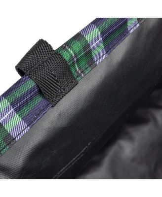 Plaid Krush Container All-Purpose Utility Tote with Green Pockets