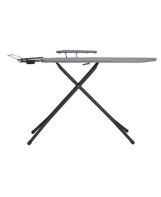 Wide Mega Ironing Board 4-Leg, Matte Black Frame, Grey Cover