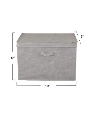Medium Storage Bin with Lid, Natural