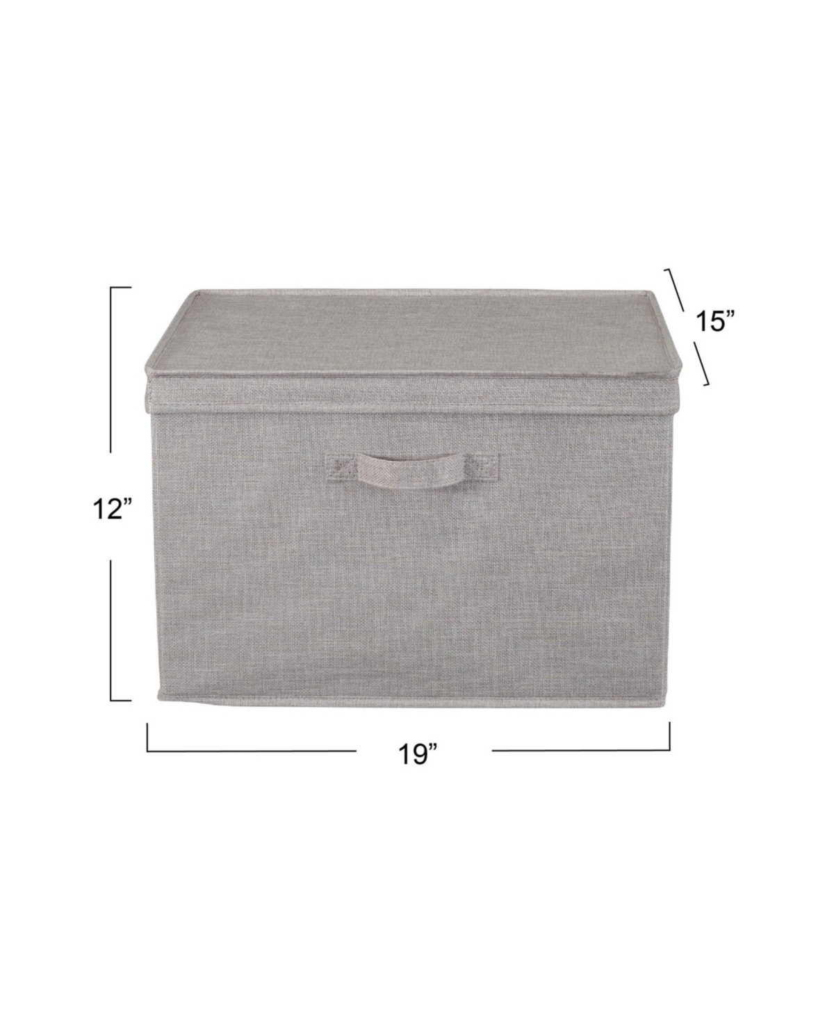 Household Essentials Medium Storage Bin with Lid, Natural