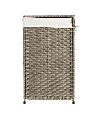 Handwoven Laundry Hamper, Gray