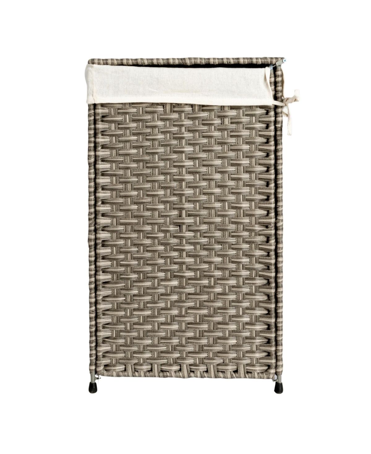 Household Essentials Handwoven Laundry Hamper, Gray