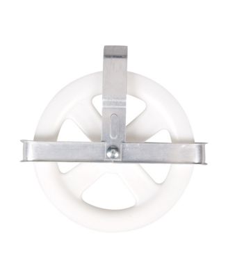 Clothesline Pulley, Silver and White