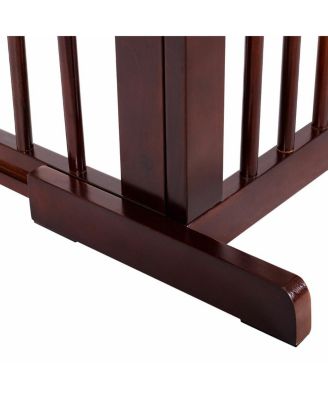 Folding Adjustable 3 Panel Wood Pet Dog Slide Gate Safety Fence