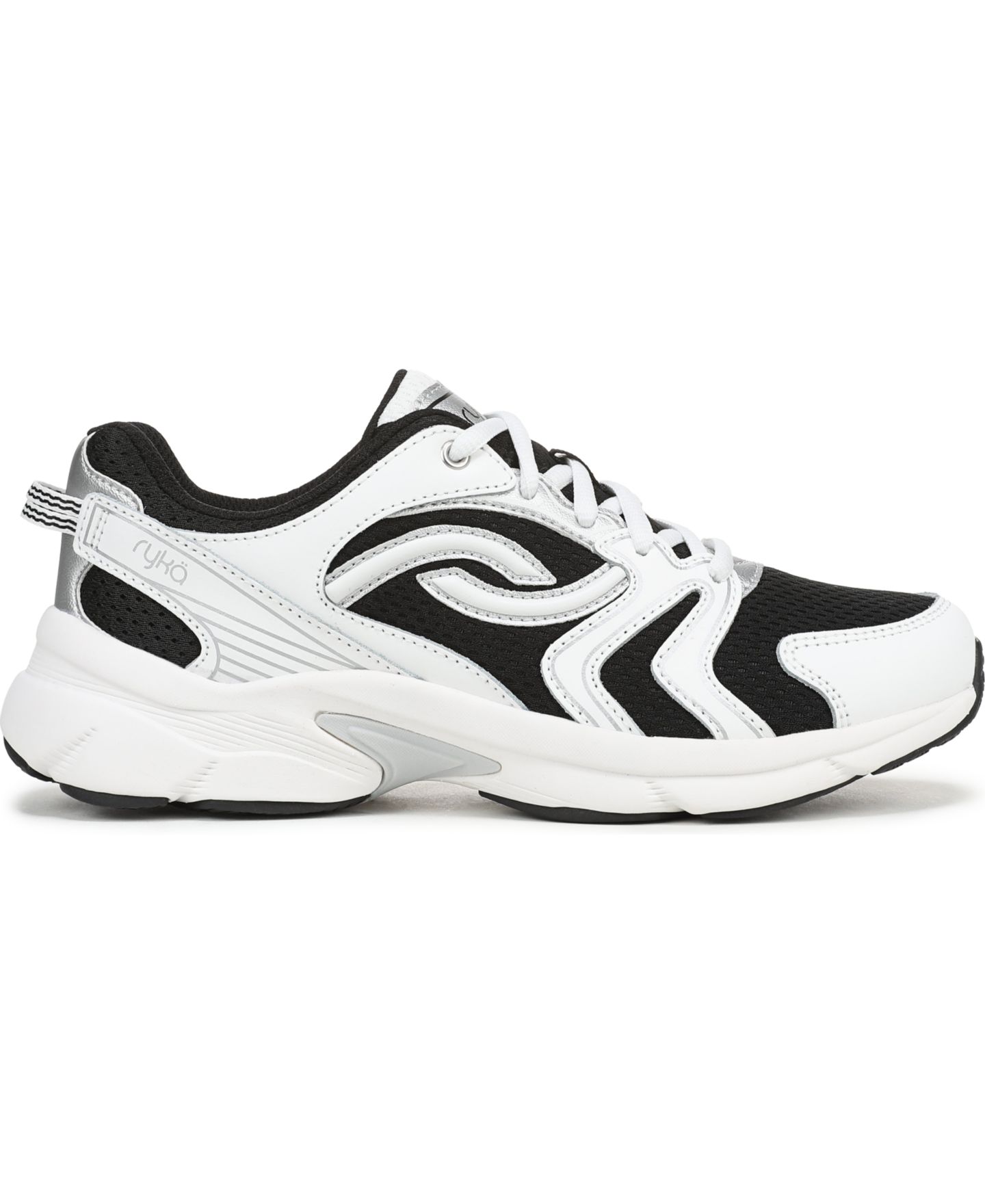 Женские кроссовки Ryka Streamline Round Toe, цвет: Белый / Чёрный кожаный — фото 2
