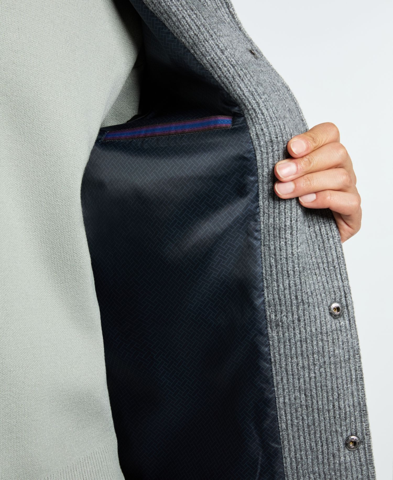 Men's Fully Lined Knit Shirt Jacket