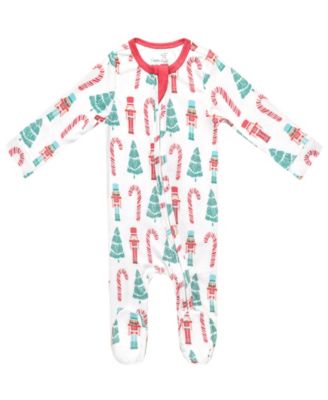 Copper Pearl - Baby Boys' or Baby Girls' Nicholas Printed Zip-Up Footed Pajamas