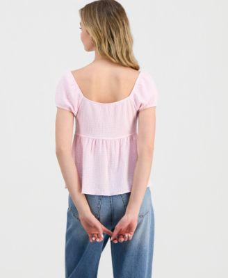Juniors' Soft Cup Babydoll Top