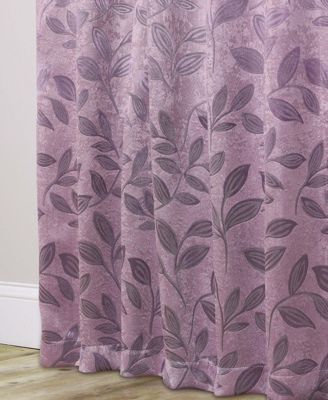Leaves Modern Bohemian Back Tab Blackout Curtain Set, 52"x 63"