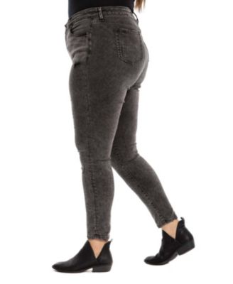 Women's Black denim High Rise Ankle Skinny in 31" inseam - Maliah