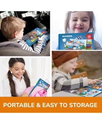 3x36 Pcs Magnetic Puzzles for Kids - Learning Dino Toy