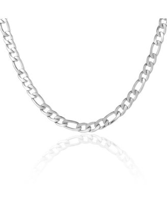 Men s Figaro Chain Necklace, Silver Tone 22'' Links
