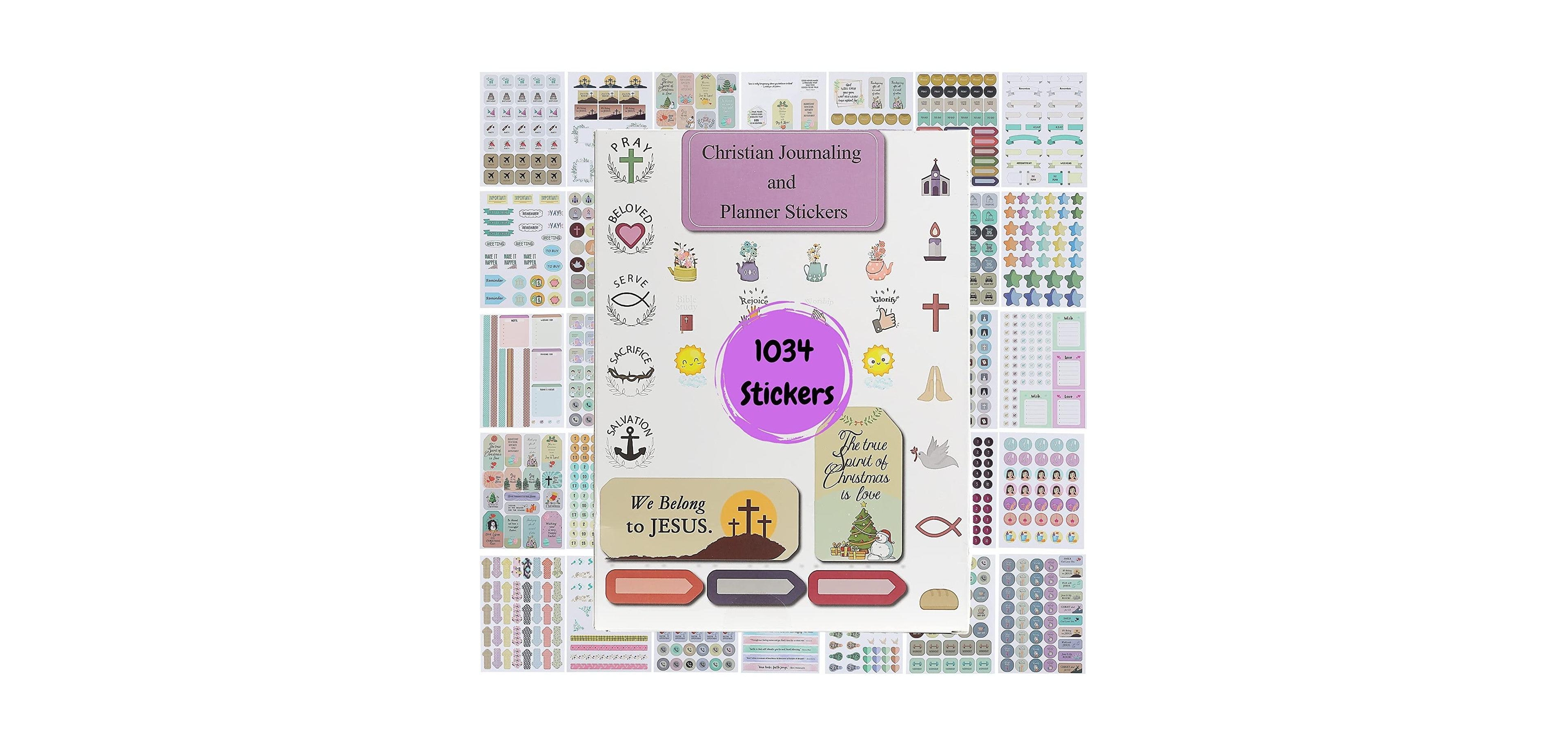Mr. Pen Christian Journaling Stickers, 31 Sheets, 1034 Pcs, Christian