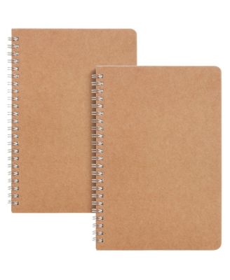 Spiral Notebook, A5, Kraft Cover, 2 Pack, 80 Pages, Sketch