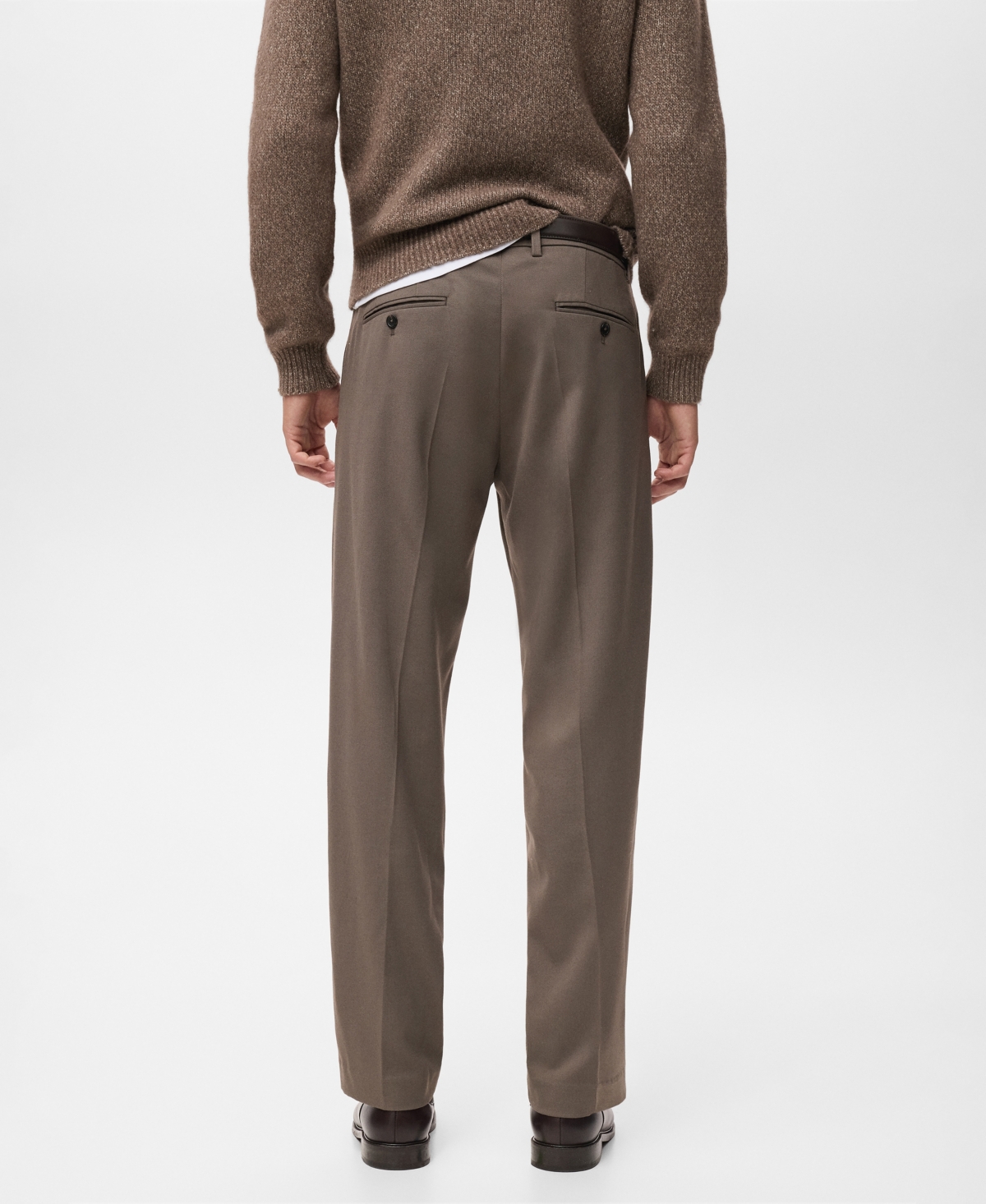 Mango Men's Regular-Fit Pleated Pants