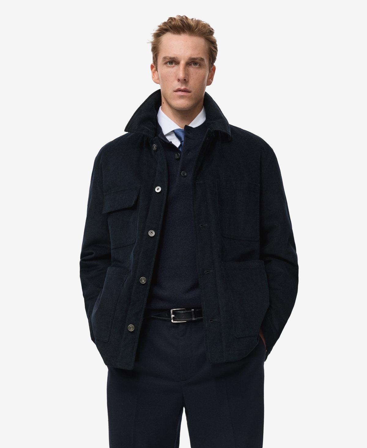 Mango Men's Pockets Corduroy Jacket