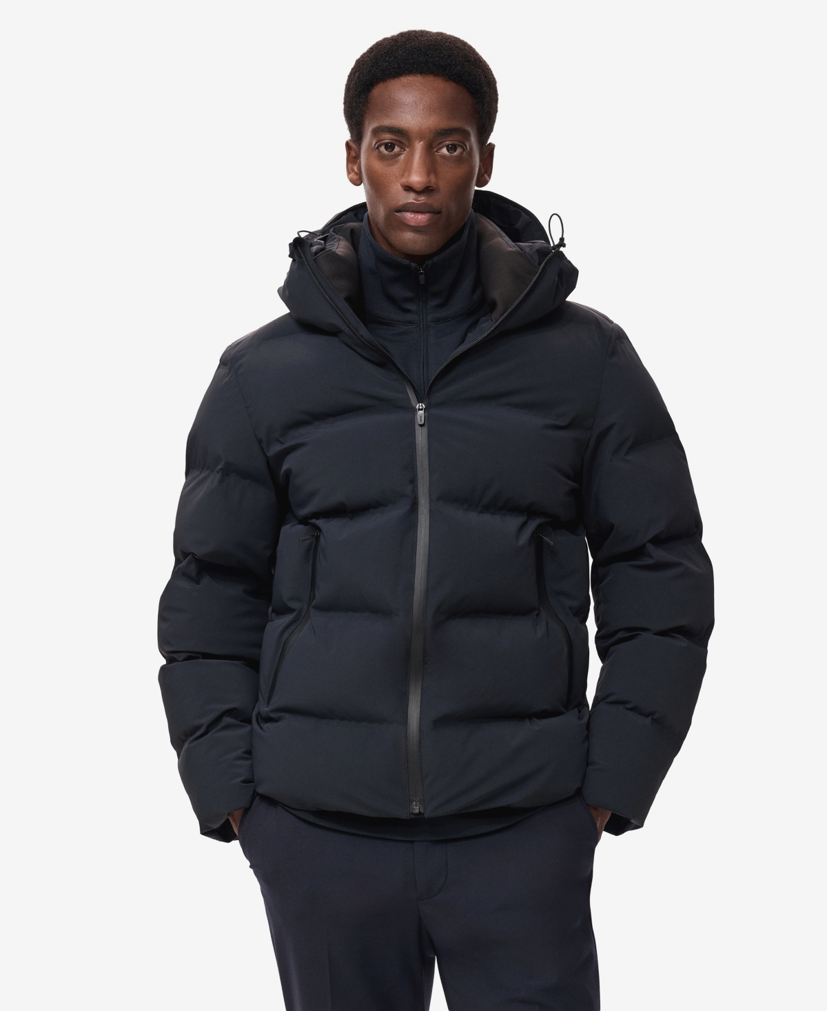 Mango Men's Waterproof Hood Puffer Coat In Blue