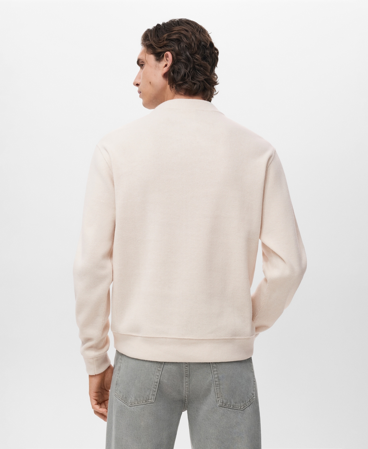 Mango Men's Regular-Fit Knitted Sweatshirt