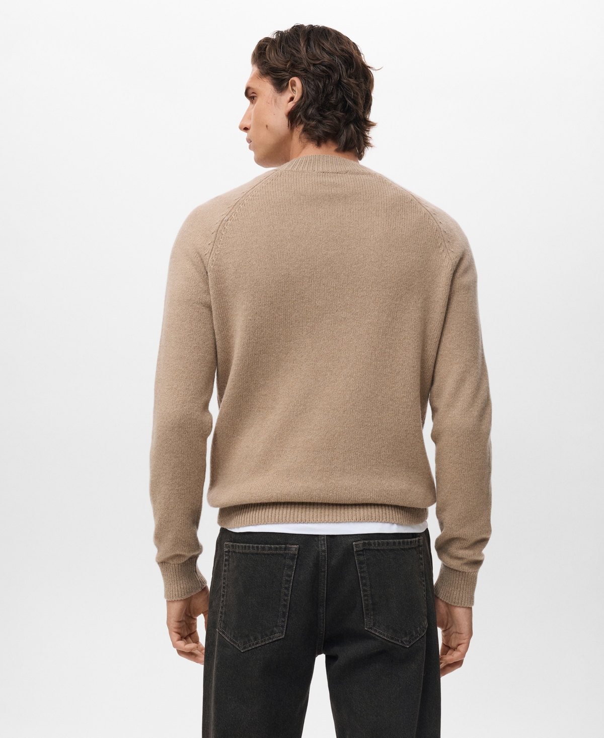 Mango Men's Wool Perkins Neck Sweater