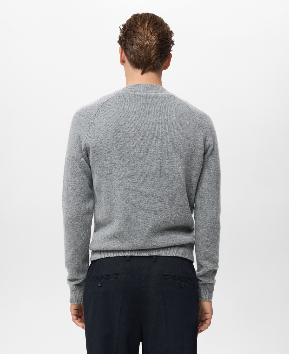 Mango Men's Wool Perkins Neck Sweater