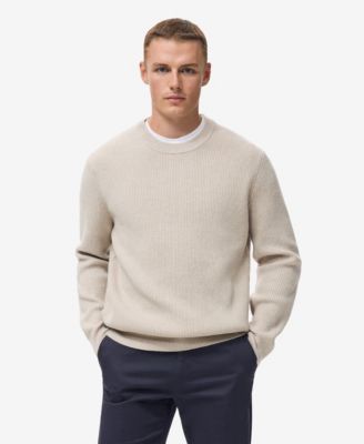 MANGO - Men's Knitted Ribbed Sweater