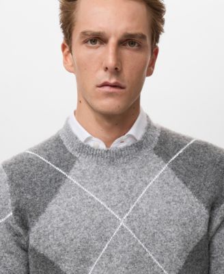 Men's Argyle Knit Sweater