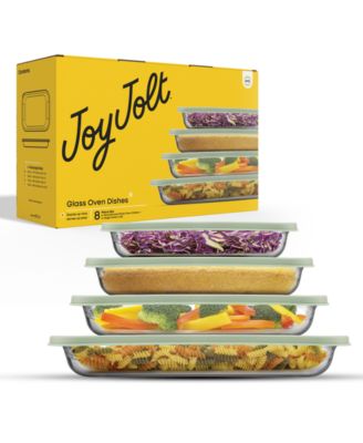 Borosilicate Glass Oven Dishes with Lids, Set of 4