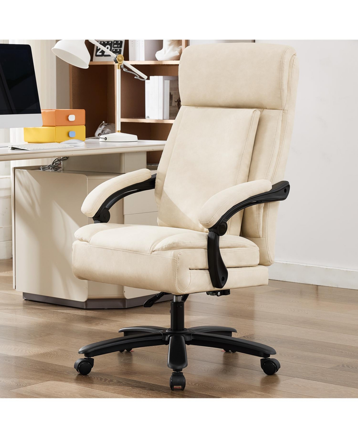 Dyhome Kitchen Chairs Mid-Century Modern Dining Set of 2, Room Chairs, Polyester Upholstered Wishbone Chair