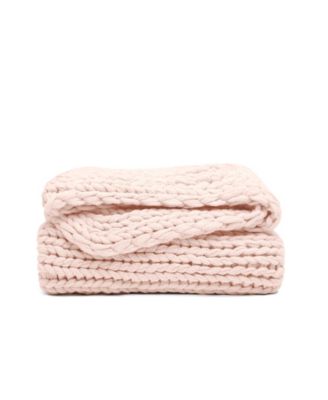 Oversized Chunky Hand-knit Throw, 59" x 47"