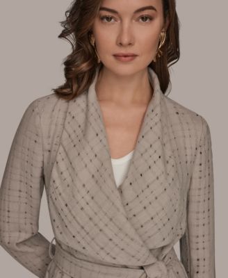 Women's Shawl Collar Wrap Jacket with Belt