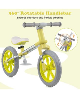 12 Inch Balance Bike with Adjustable Seat and Rotatable Handlebar