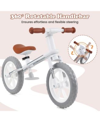 12 Inch Balance Bike with Adjustable Seat and Rotatable Handlebar