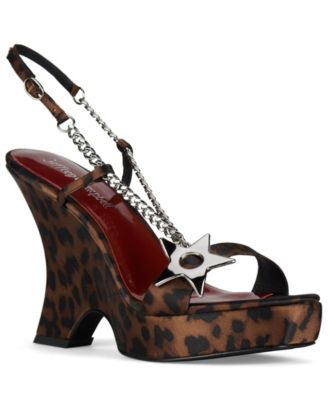 Jeffrey Campbell - Women's Embellished Sculpted Platform Wedge Sandals