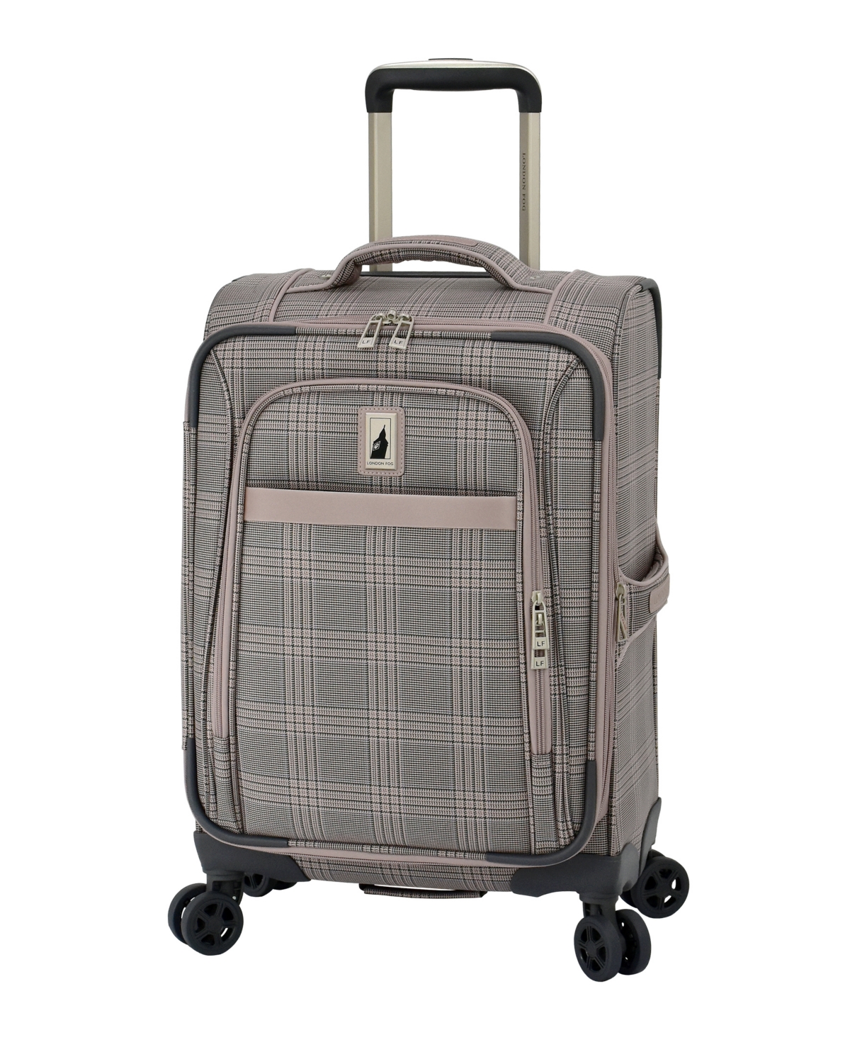 London Fog Brentwood Iv 20" Expandable Spinner Carry-On Softside - Rose Charcoal