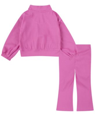 Baby Girls' Quarter-Zip Top and Leggings, 2-Piece Set