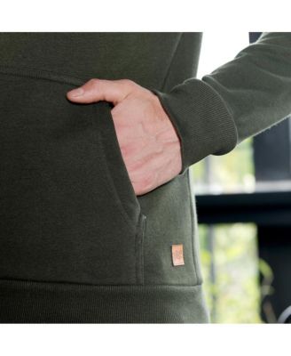 Men's Seaweed Green Zip-Front Regular Hoodie