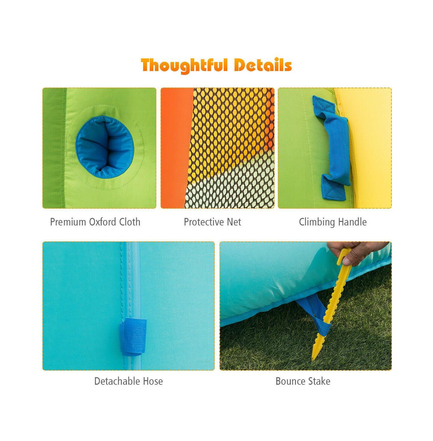Детская игрушка INOLAIT Inflatable Water Slide Splash Pool Bounce House, For Up to 3 Players, Ages 3+ — фото 8