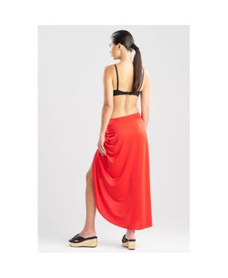 Women's Solid Jersey Pareo w/ Hammered Brass Ring