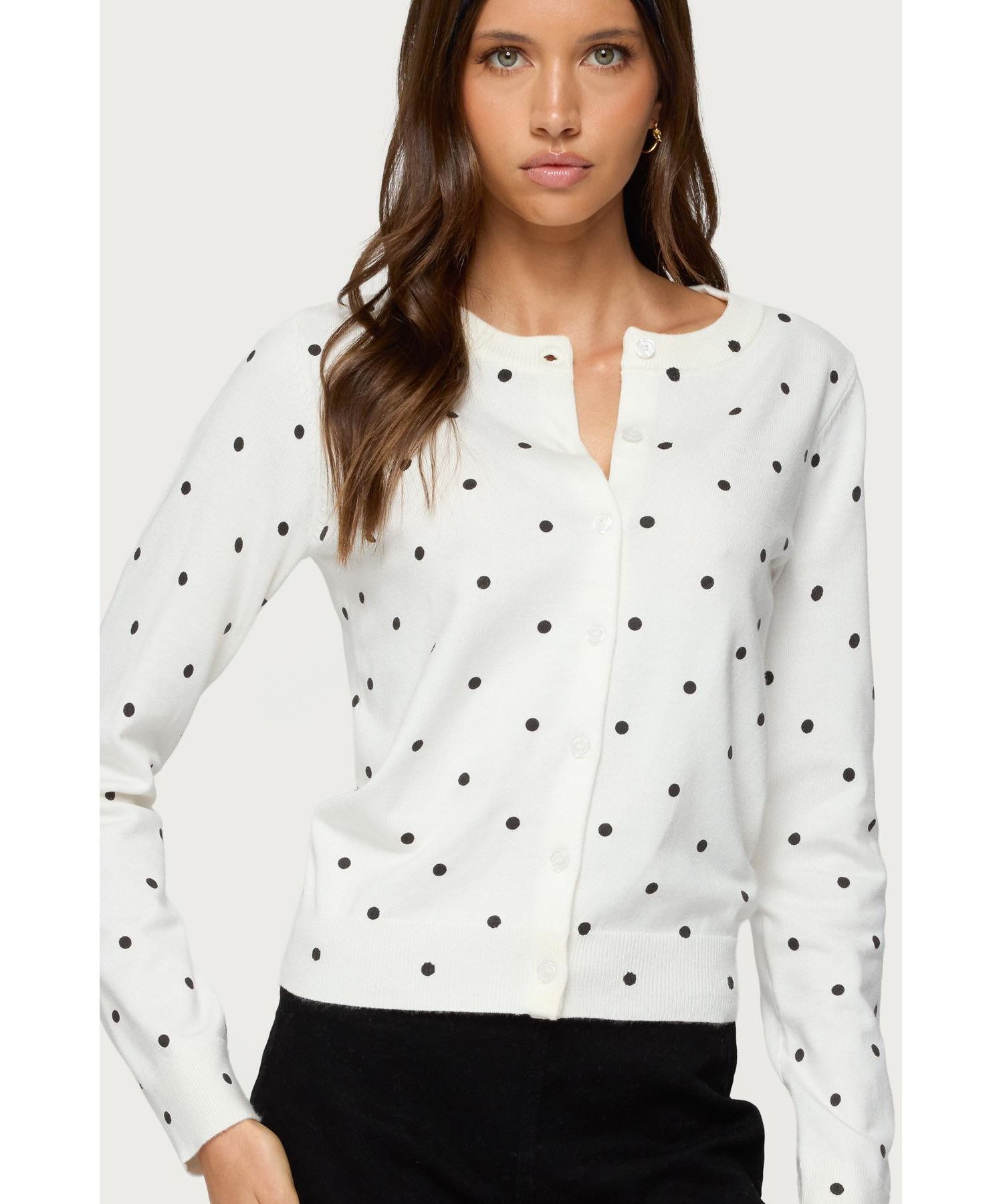 Women's Shea Polka Dot Knitted Cardigan