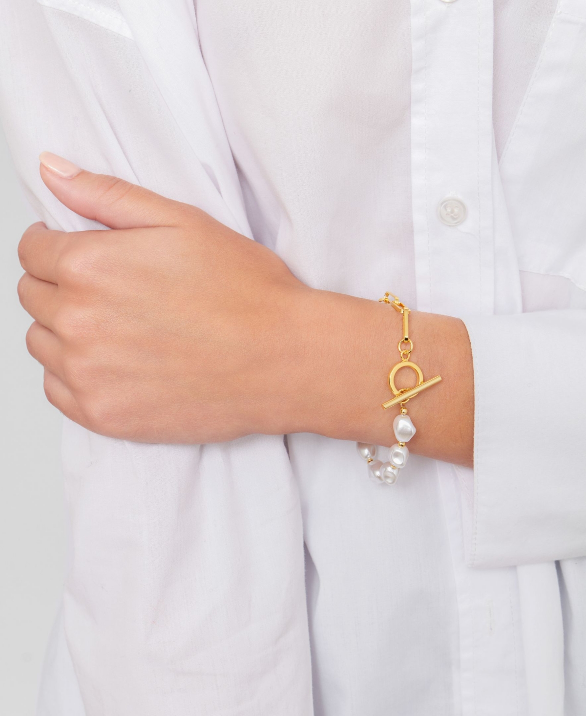 Chain Toggle Pearl Bracelet