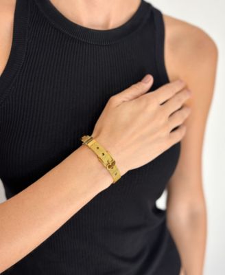 14k Gold-Plated Belt-Style Mesh Flex Bracelet