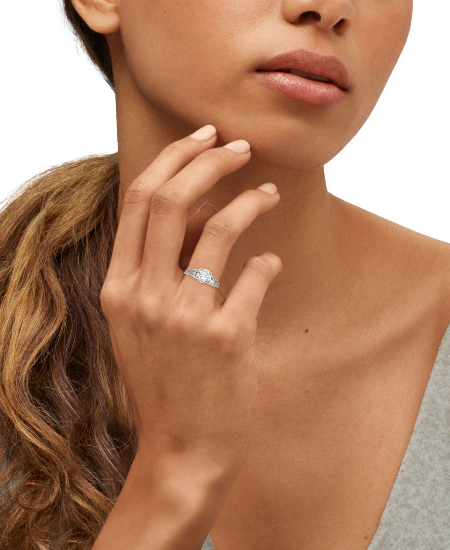 IGI Certified Lab Grown Diamond Engagement Ring (2-1/2 ct. t.w.) in 14k Yellow or White Gold
