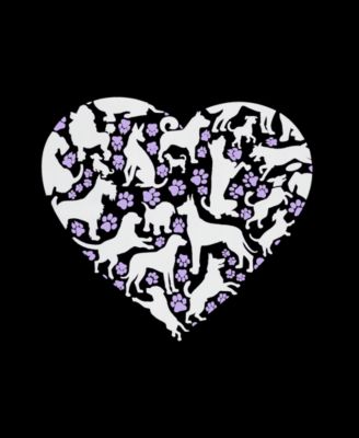 Women's Dog Heart Word Art Crew Neck Sweatshirt