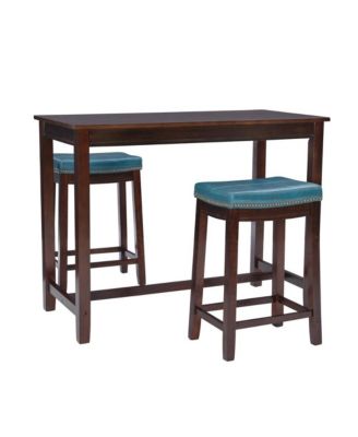 Claridge 3Pc Counter Set Brown Blue