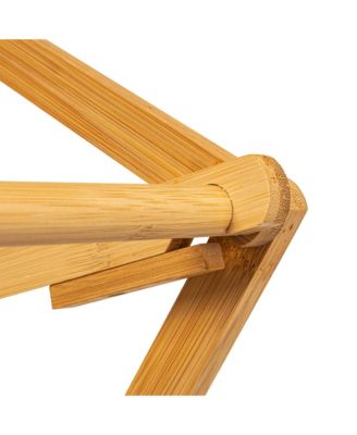 Bamboo Oversized Clothes Drying Folding Rack