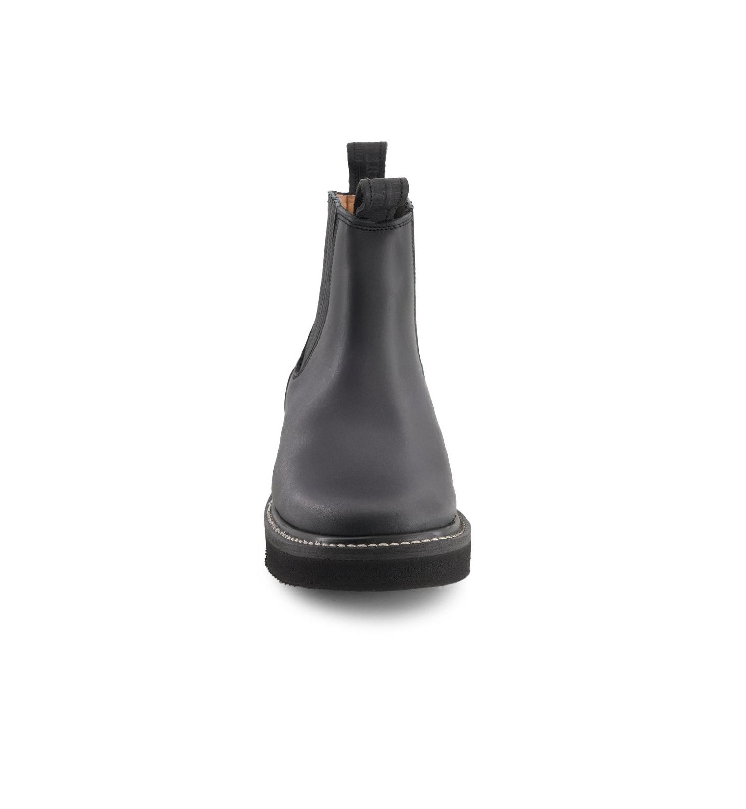 Men's Leather Chelsea Boots with Elastic Shaft