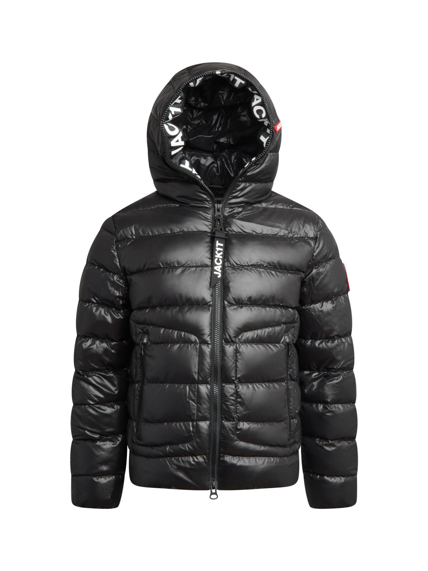 Мужская куртка JACK1T R4D Tramline Hooded Puffer, цвет: Чёрный, вариант 1 — фото 6