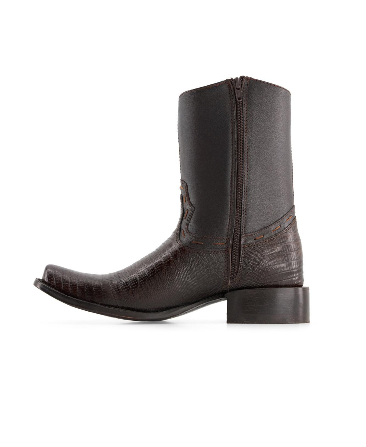 Forastero Men's Leather Cowboy Boots with Square Toe