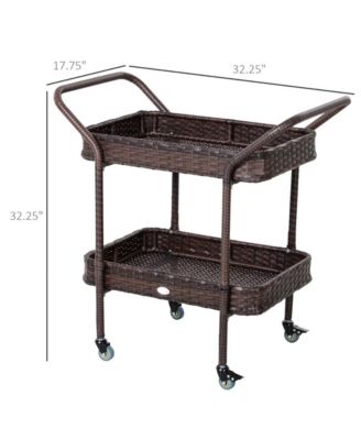 Portable Outdoor Grill Cart with Prep Space and Storage