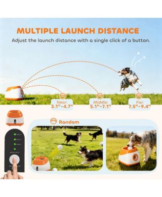 Automatic Dog Ball Launcher, Dog Ball Thrower, 26-79 FT Disce